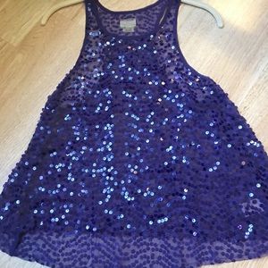 Intimately Free people Sequined deep purple top